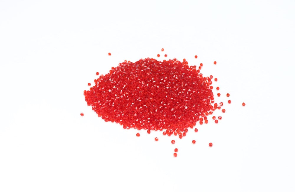 Red Bicone Crystal Beads