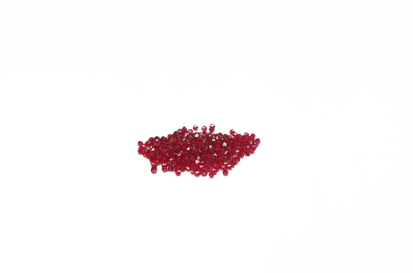 Blood Red Bicone Crystal Beads