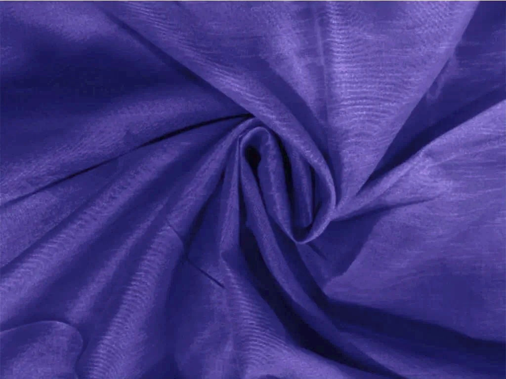 Deep Blue Plain Bangalore Raw Silk Fabric