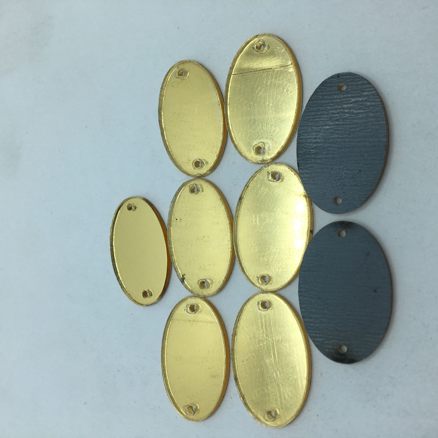 Golden Oval Acrylic Mirrors