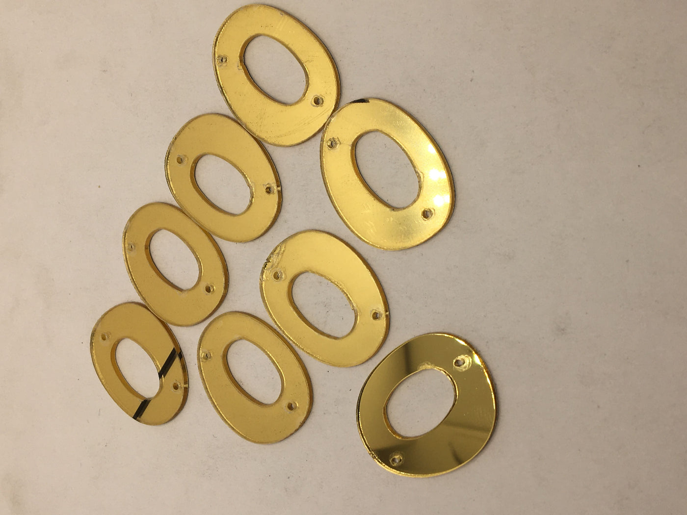 Golden Oval Acrylic Mirrors