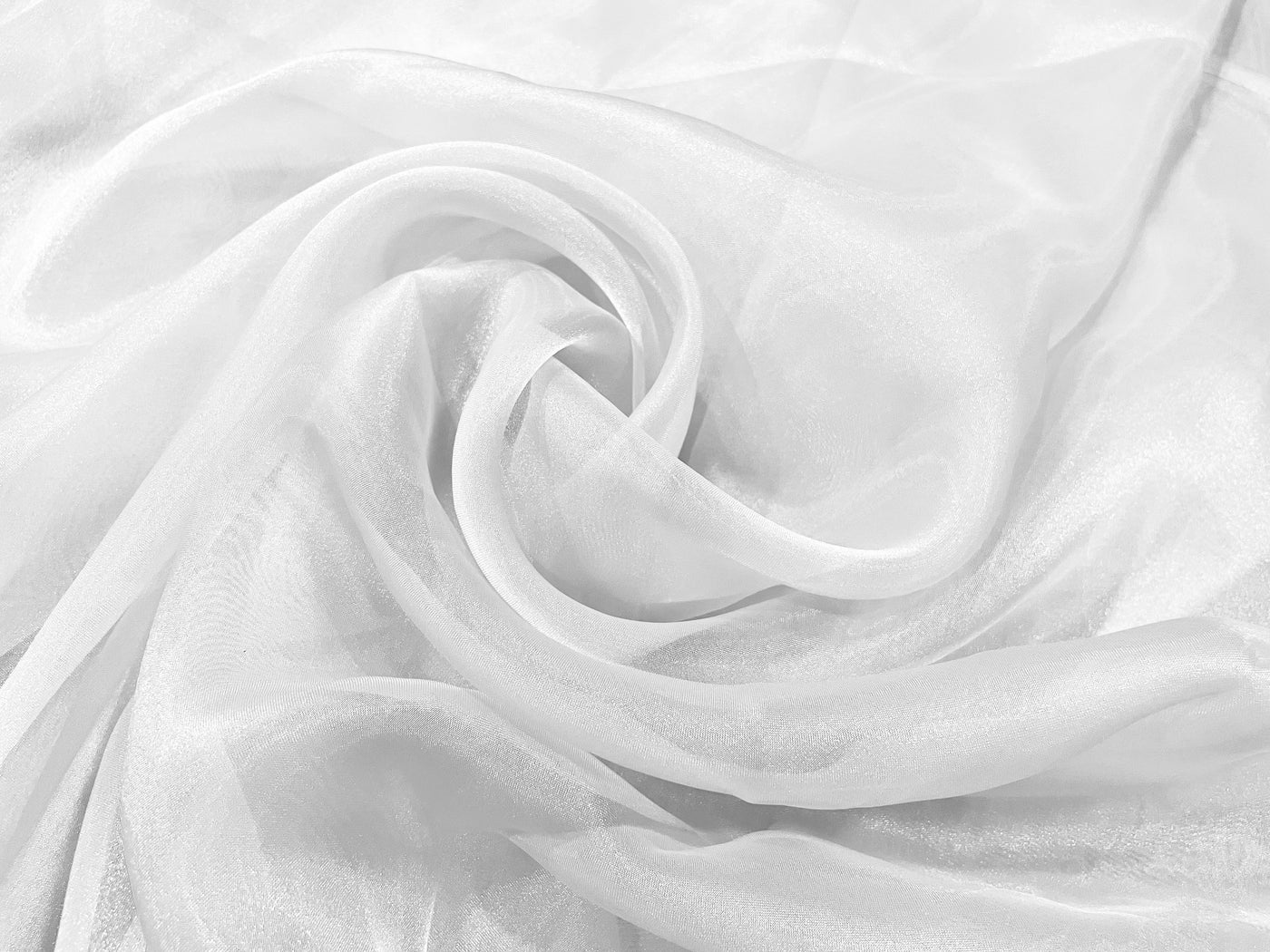 Pure White Plain Organza Fabric