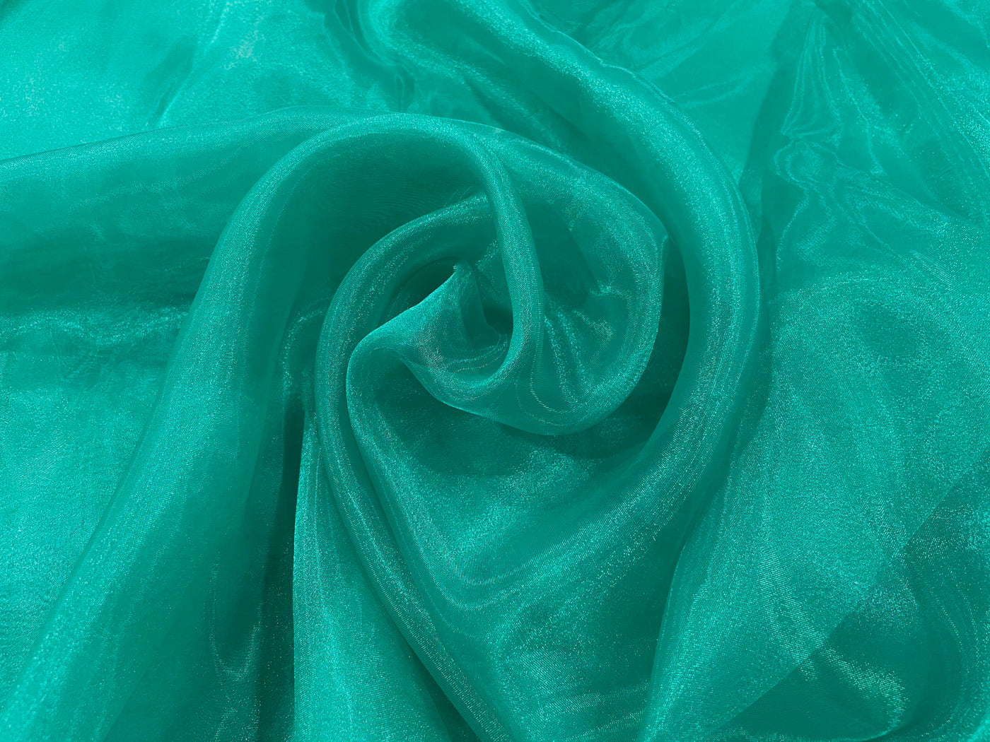 Turquoise Plain Organza Fabric