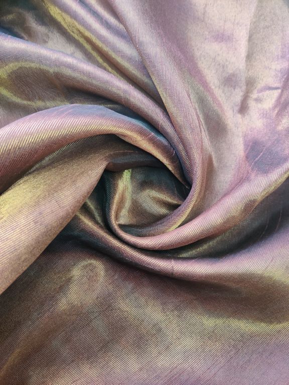 Precut Brown Plain Metallic Tissue Fabric