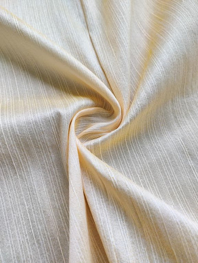 Precut Cream & Yellow Stripes Mulberry Silk Fabric