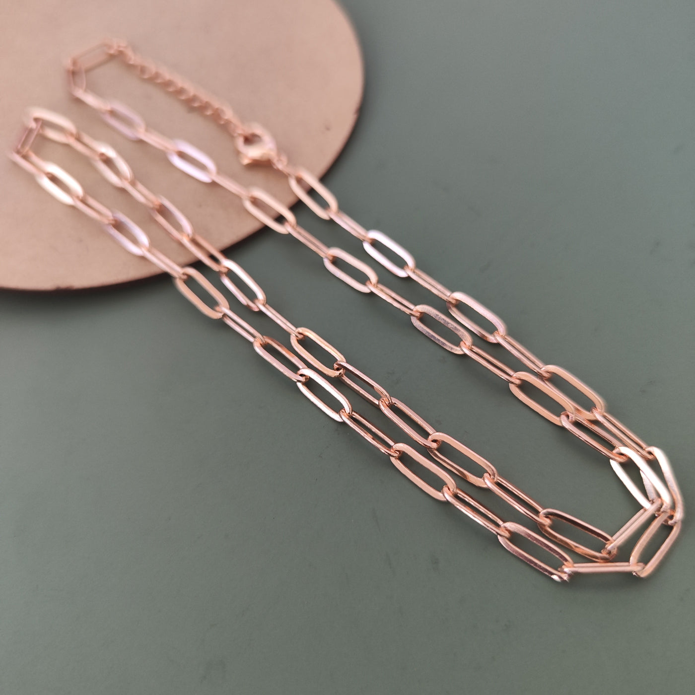 Rose Gold Anti Tarnish Paperclip Chains