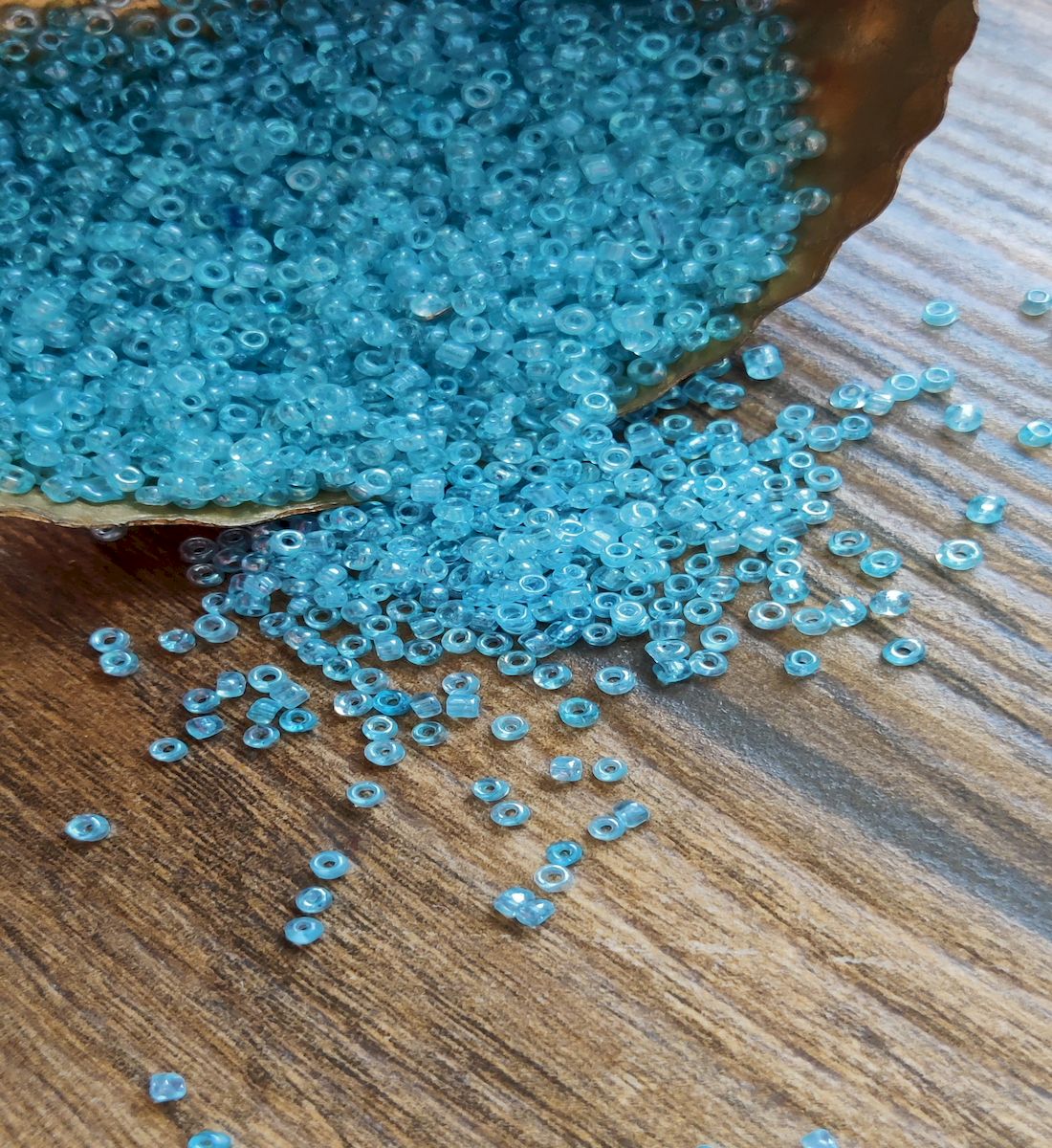 Sea Blue Round Rocailles Seed Beads