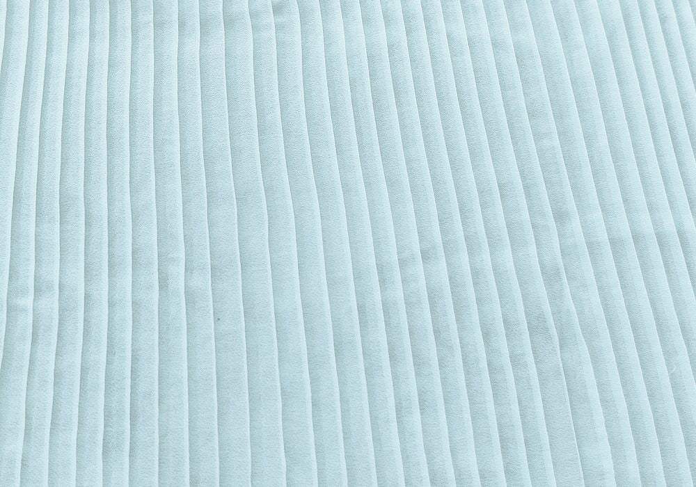 Precut Mint Green Stripes Pleated Georgette Fabric