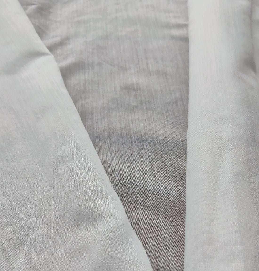 White Plain Chanderi Silk Fabric