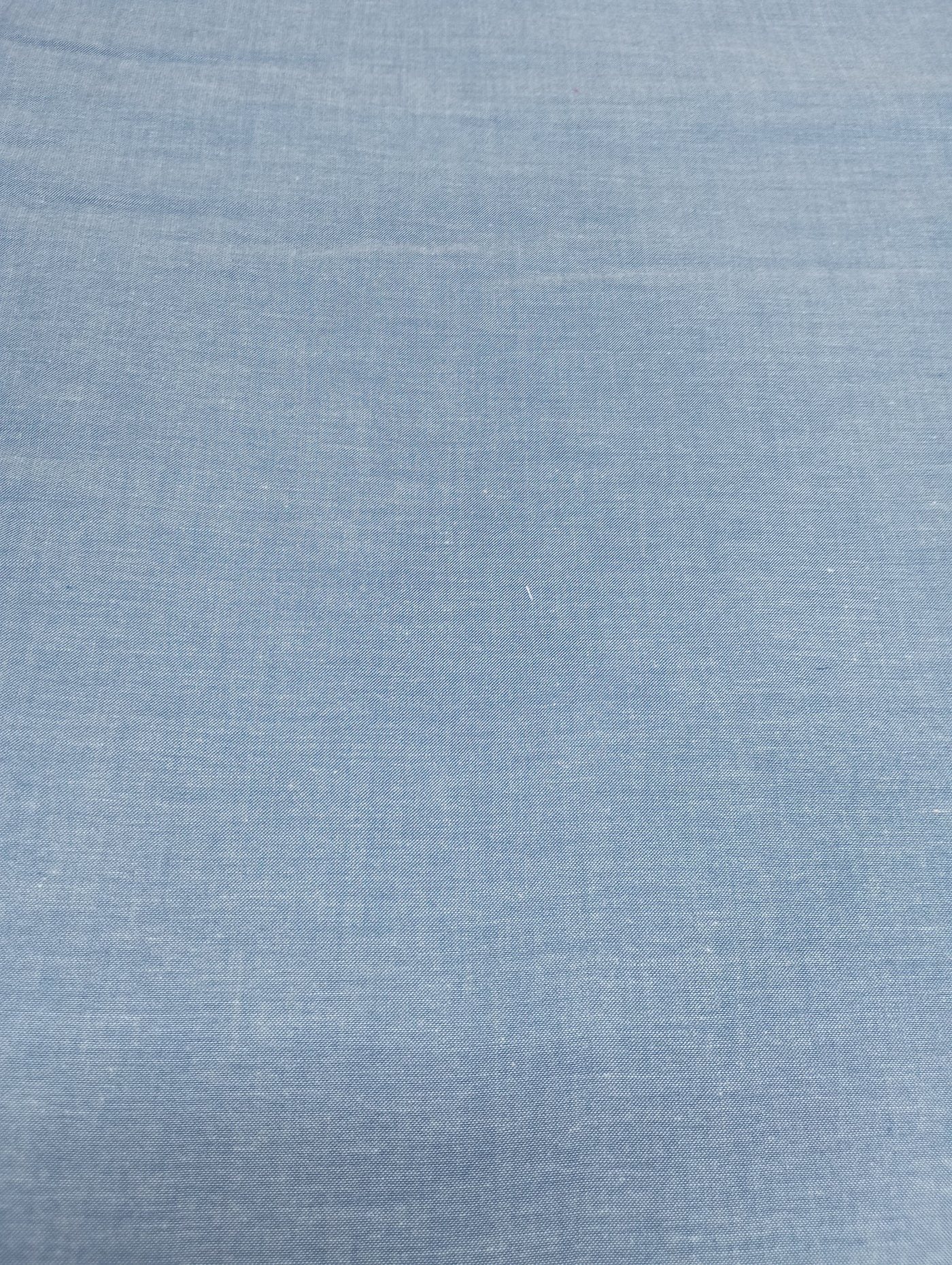 Blue Plain Chambray Cotton Plaid Fabric