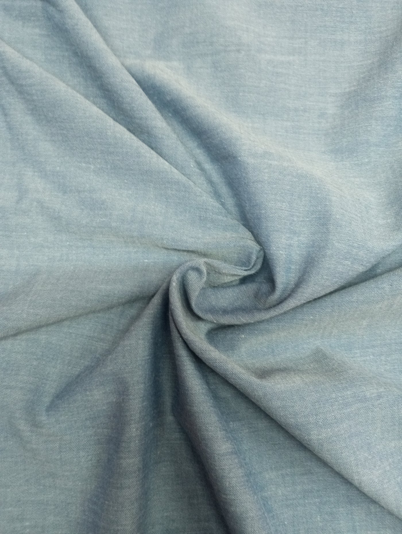 Blue Plain Chambray Cotton Plaid Fabric