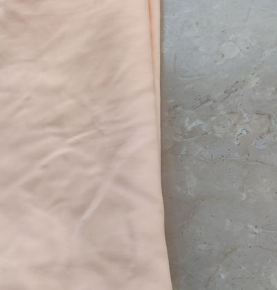 Peach Plain Crepe Fabric