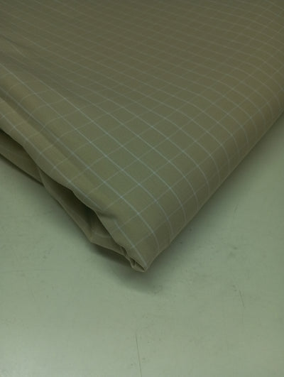 Beige Checks Yarn Dyed Plaid Cotton Fabric