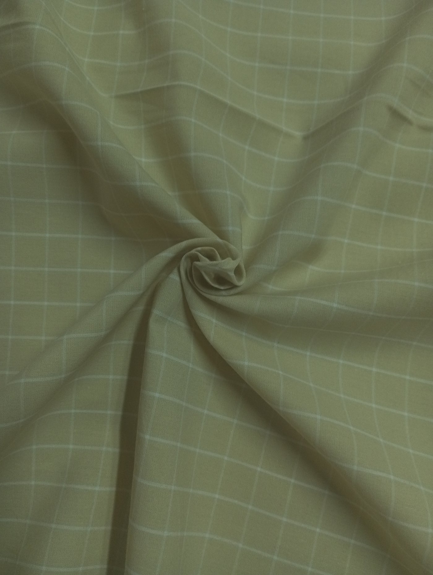 Beige Checks Yarn Dyed Plaid Cotton Fabric