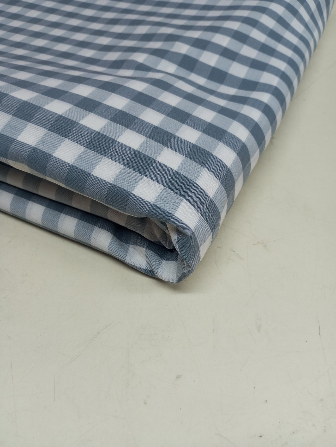 Corn Blue Checks Plaid Cotton Fabric