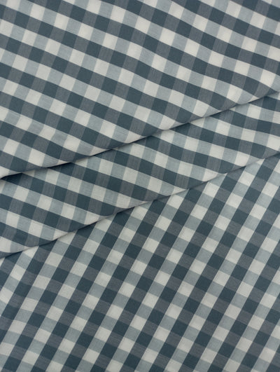 Corn Blue Checks Plaid Cotton Fabric