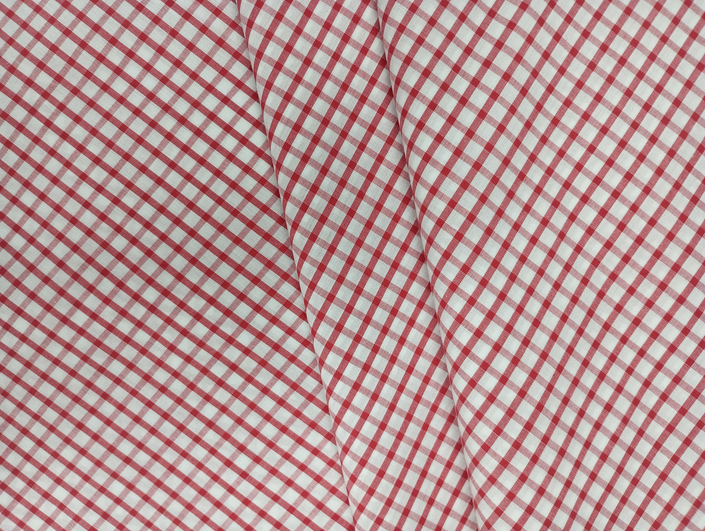 Wine Red Yarn Dyed Checks Cotton Fabric