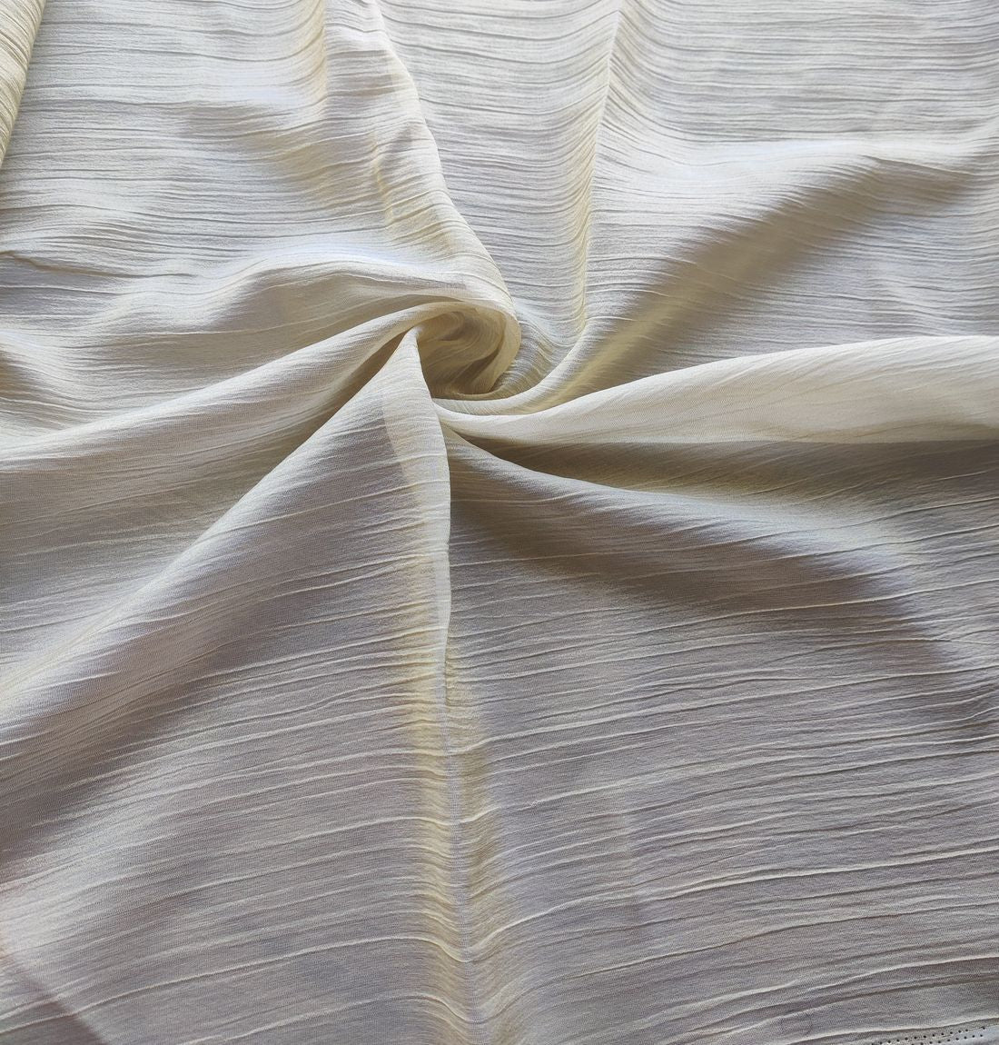 Golden Plain Dyeable Crushed Tissue Silk Fabric ( Wholesale )