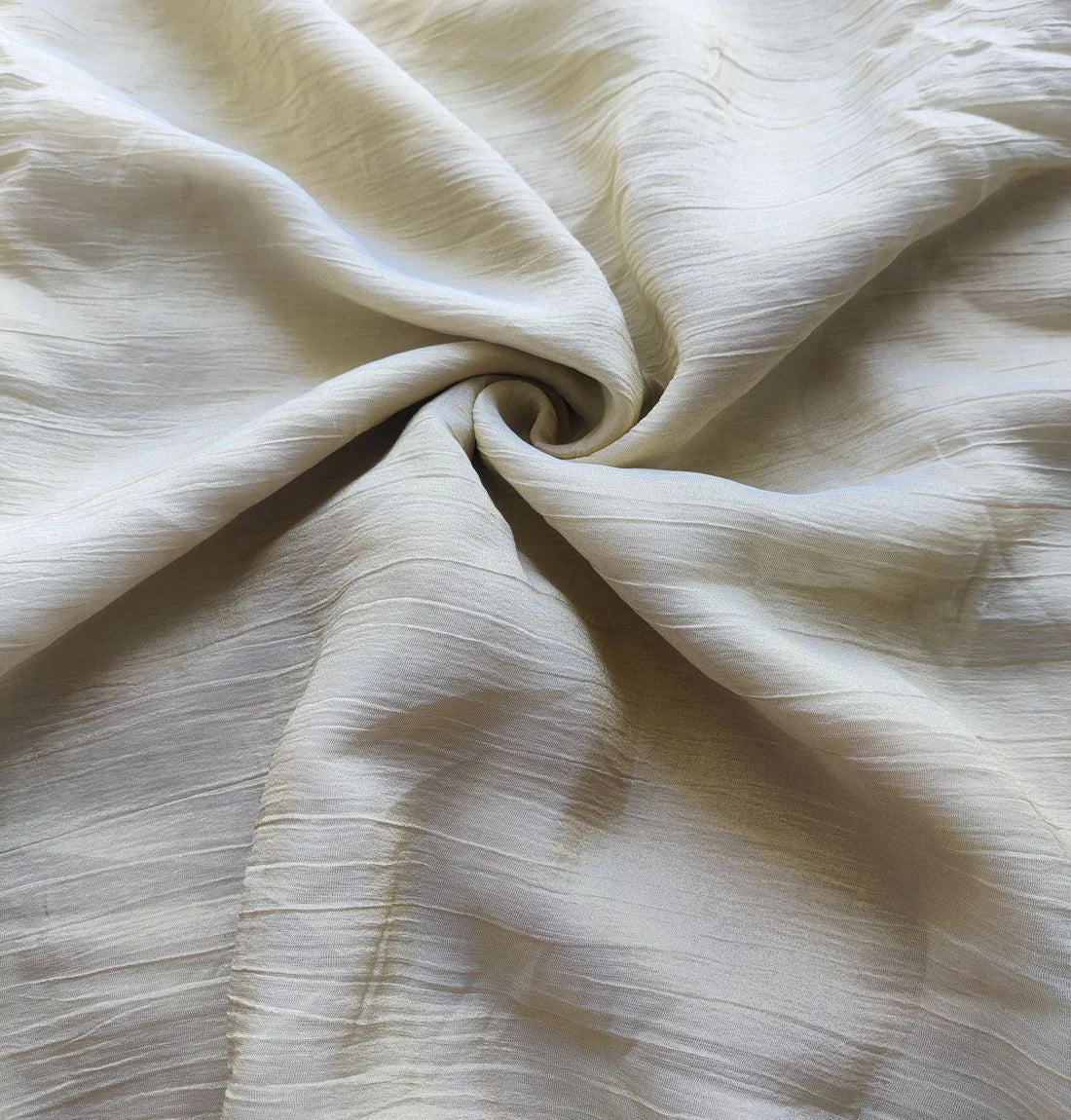 Golden Plain Dyeable Crushed Tissue Silk Fabric ( Wholesale )