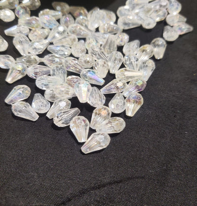 Transparent Two-Tone Australian Plastic Conical Beads