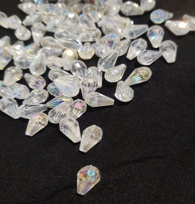 Transparent Two-Tone Australian Plastic Conical Beads