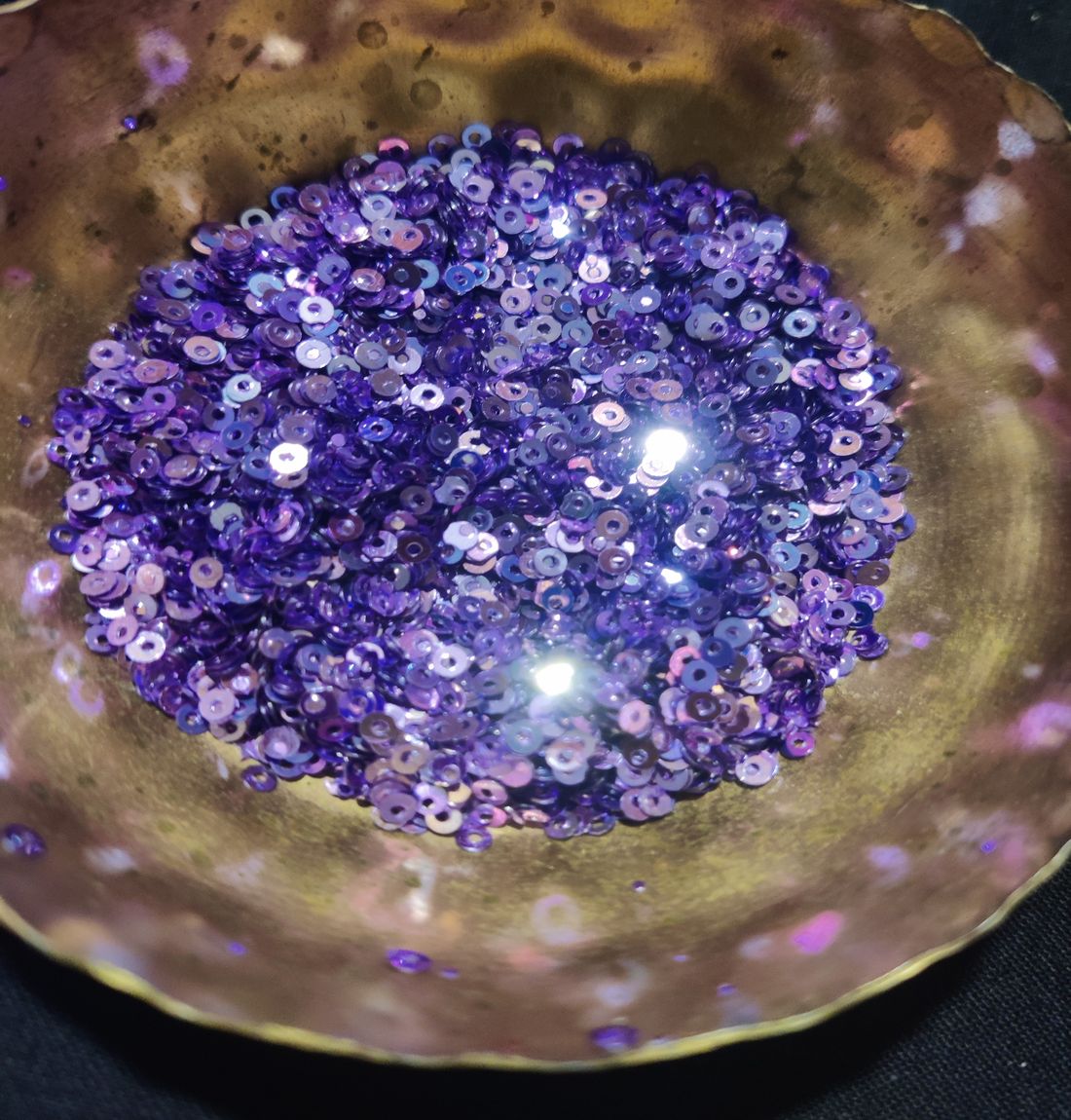 Purple Circular Plastic Sequins