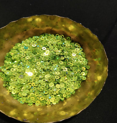 Bright Green Circular Plastic Sequins