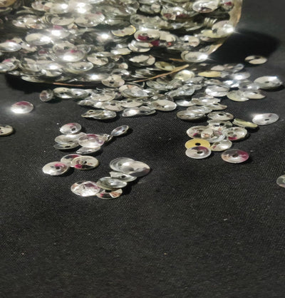 Silver Katori Shaped Sequins