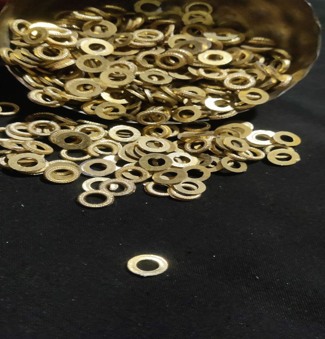 Copper Acrylic Circle Shaped Beads