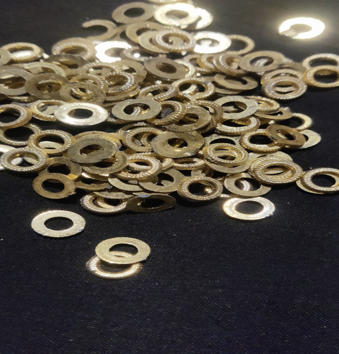 Copper Acrylic Circle Shaped Beads