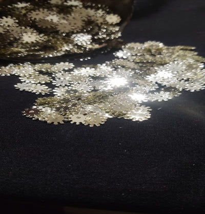 Silver Flower Shaped Sequins