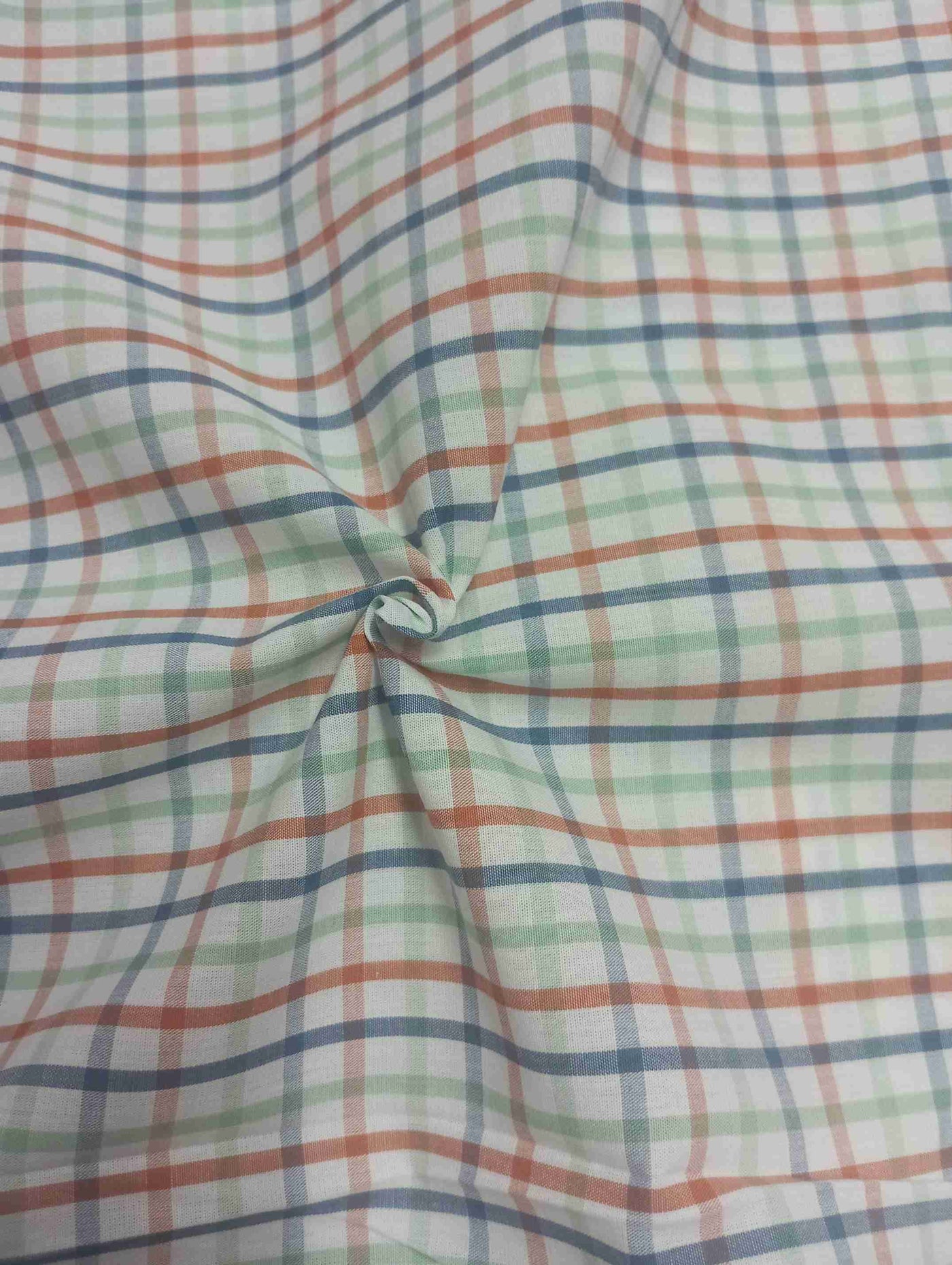 Multicolour White Checks Yarn Dyed Cotton Fabric
