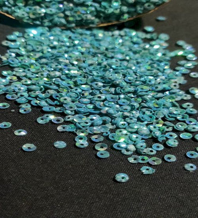 Teal Green Sequins With Single Hole