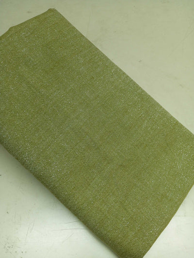 जैतून हरा सादा ल्यूरेक्स कॉटन यार्न रंगा कपड़ा