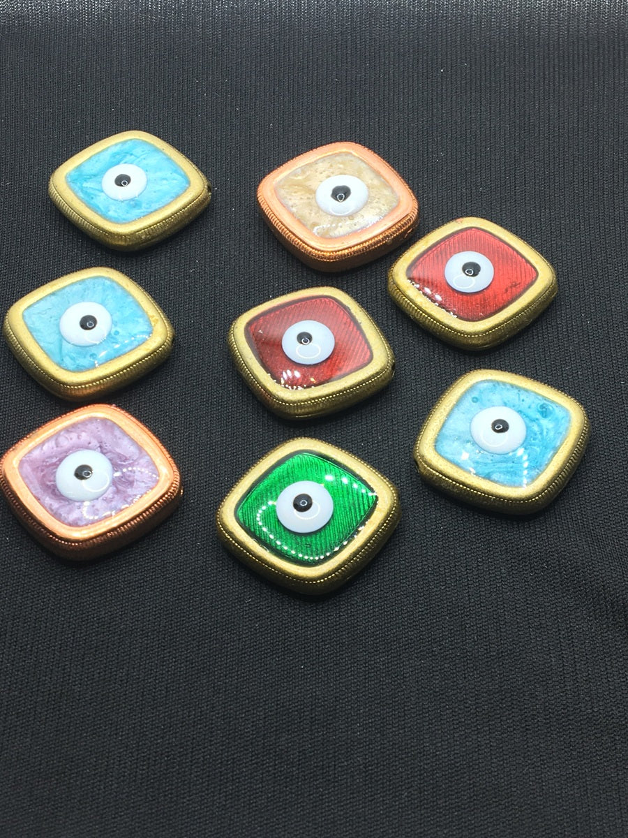 Multicolour Square Designer Charms