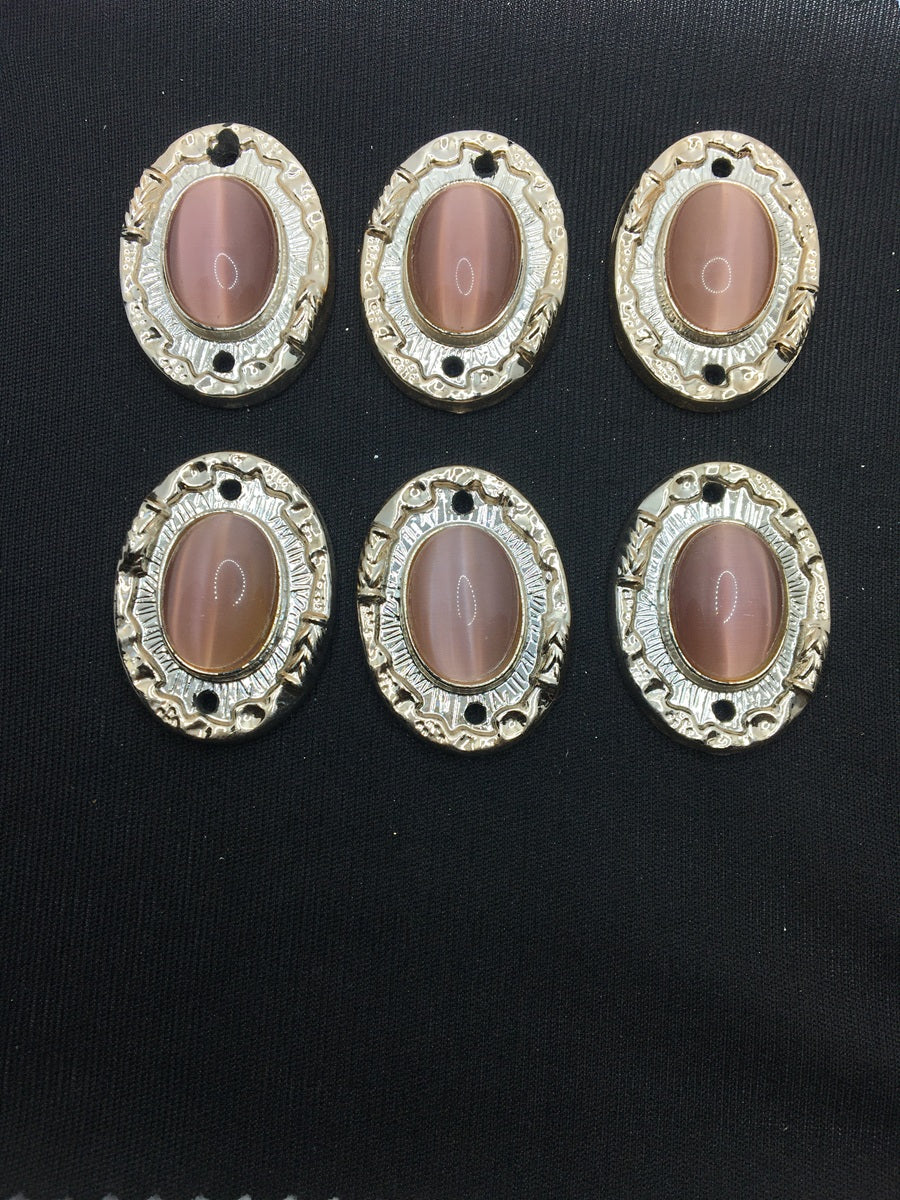 Light Purple Oval Handcrafted Show Buttons