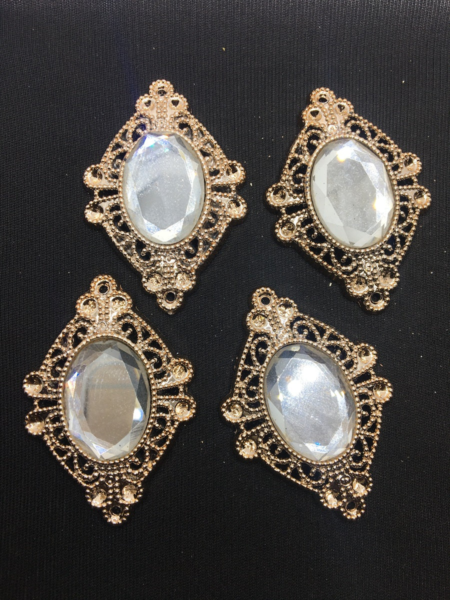 White Designer Handcrafted Show Buttons