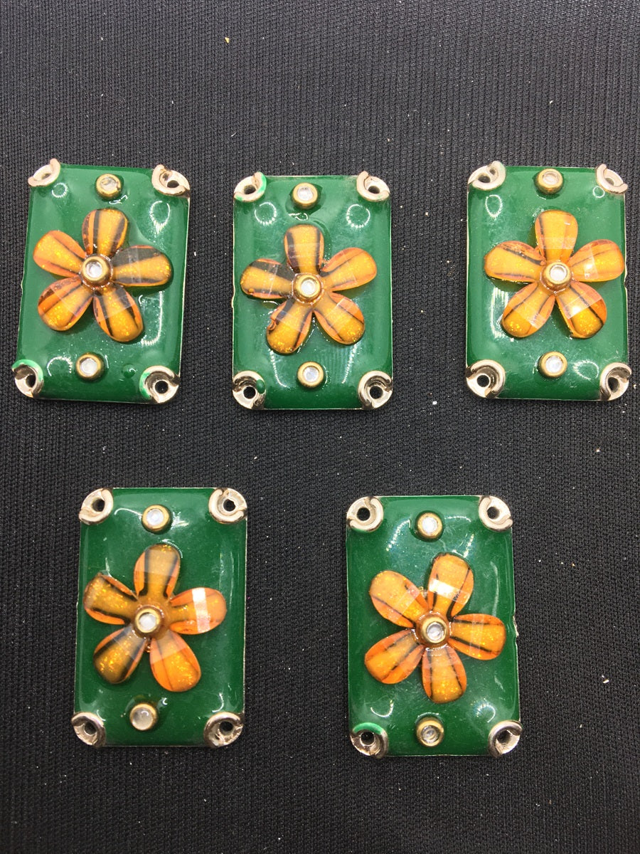 Green Designer Handcrafted Show Buttons