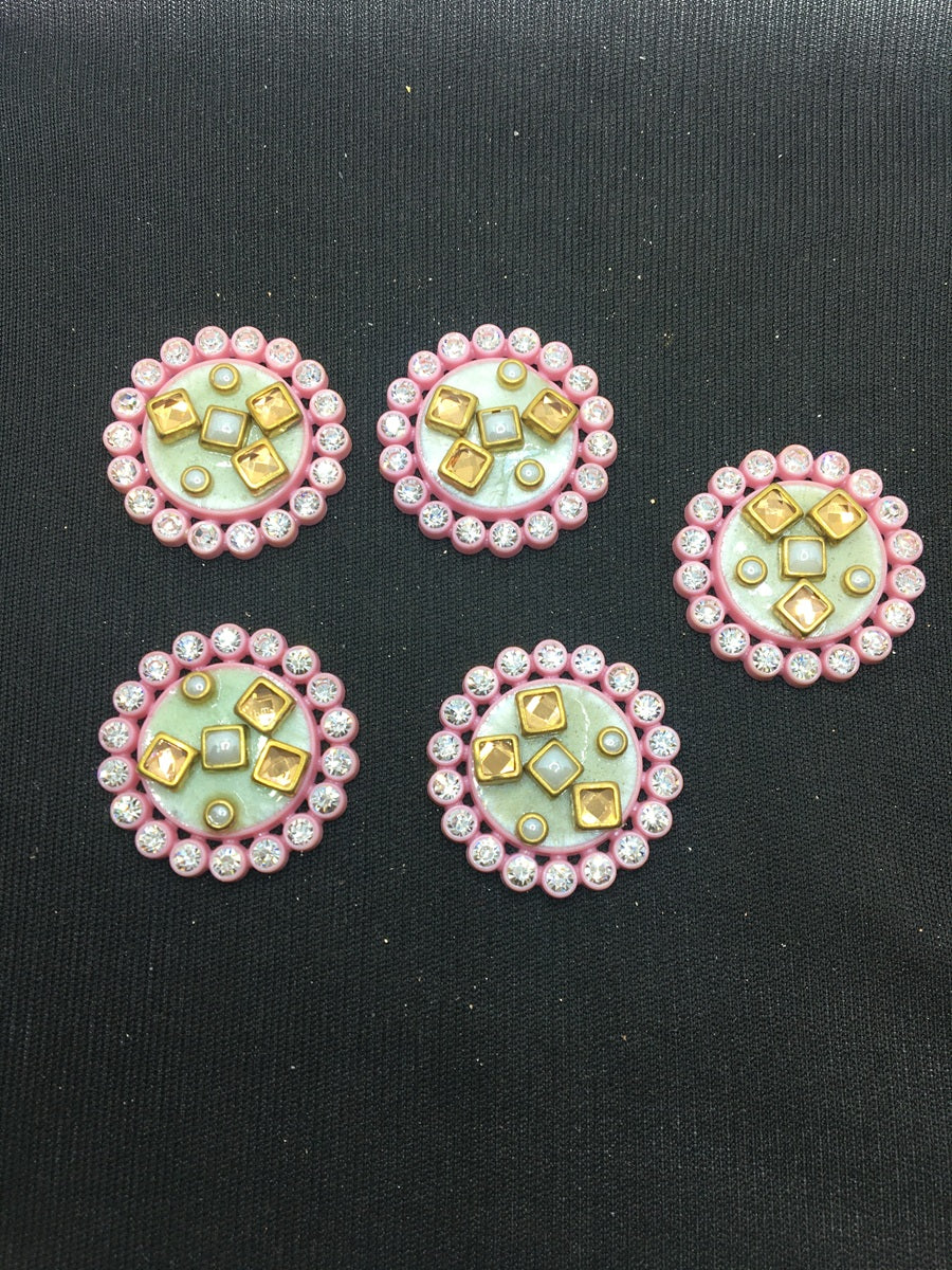 Pink Designer Handcrafted Show Buttons