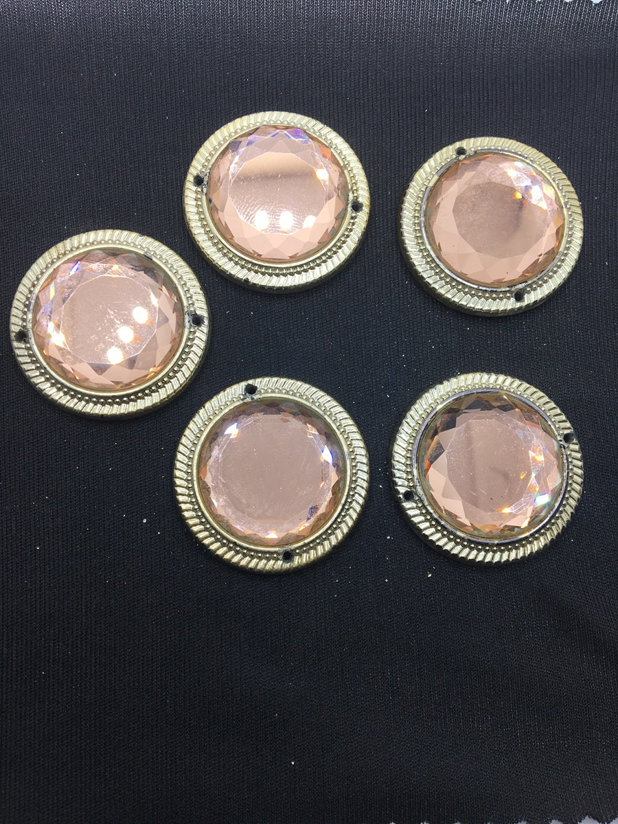 Light Pink Designer Handcrafted Show Buttons