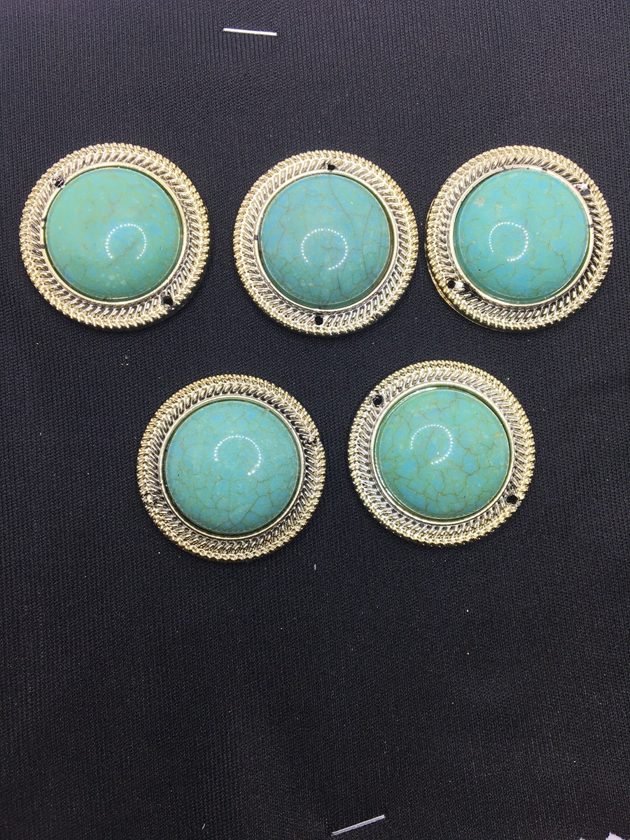 Turquoise Handcrafted Show Buttons