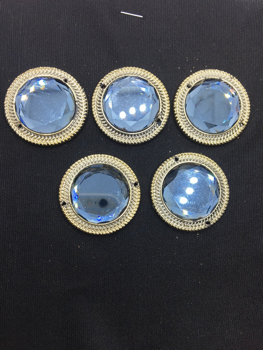 Light Blue Handcrafted Show Buttons