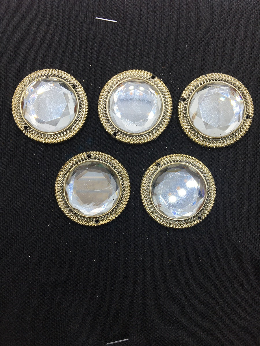 White Handcrafted Show Buttons