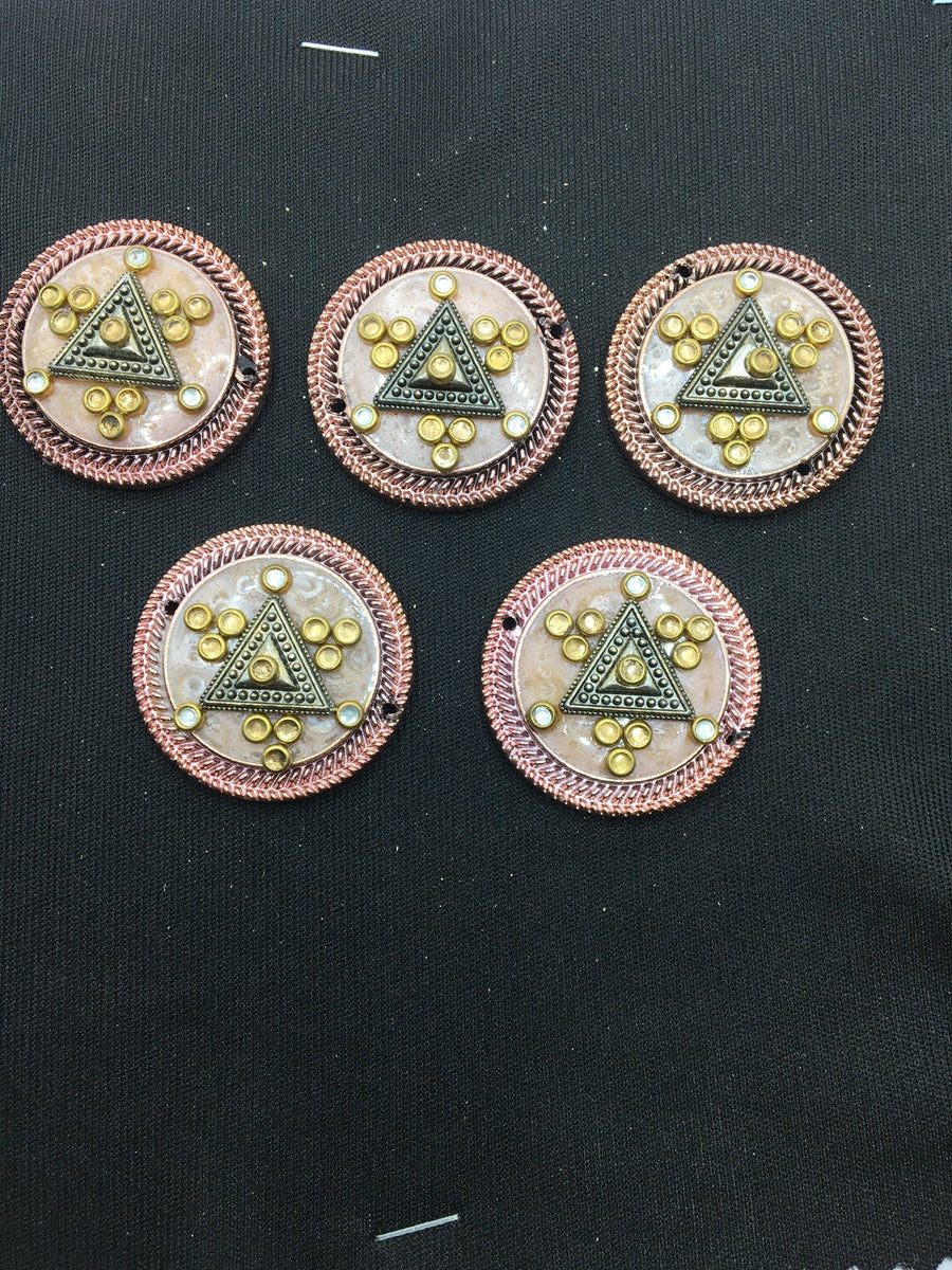 Light Pink Designer Handcrafted Show Buttons