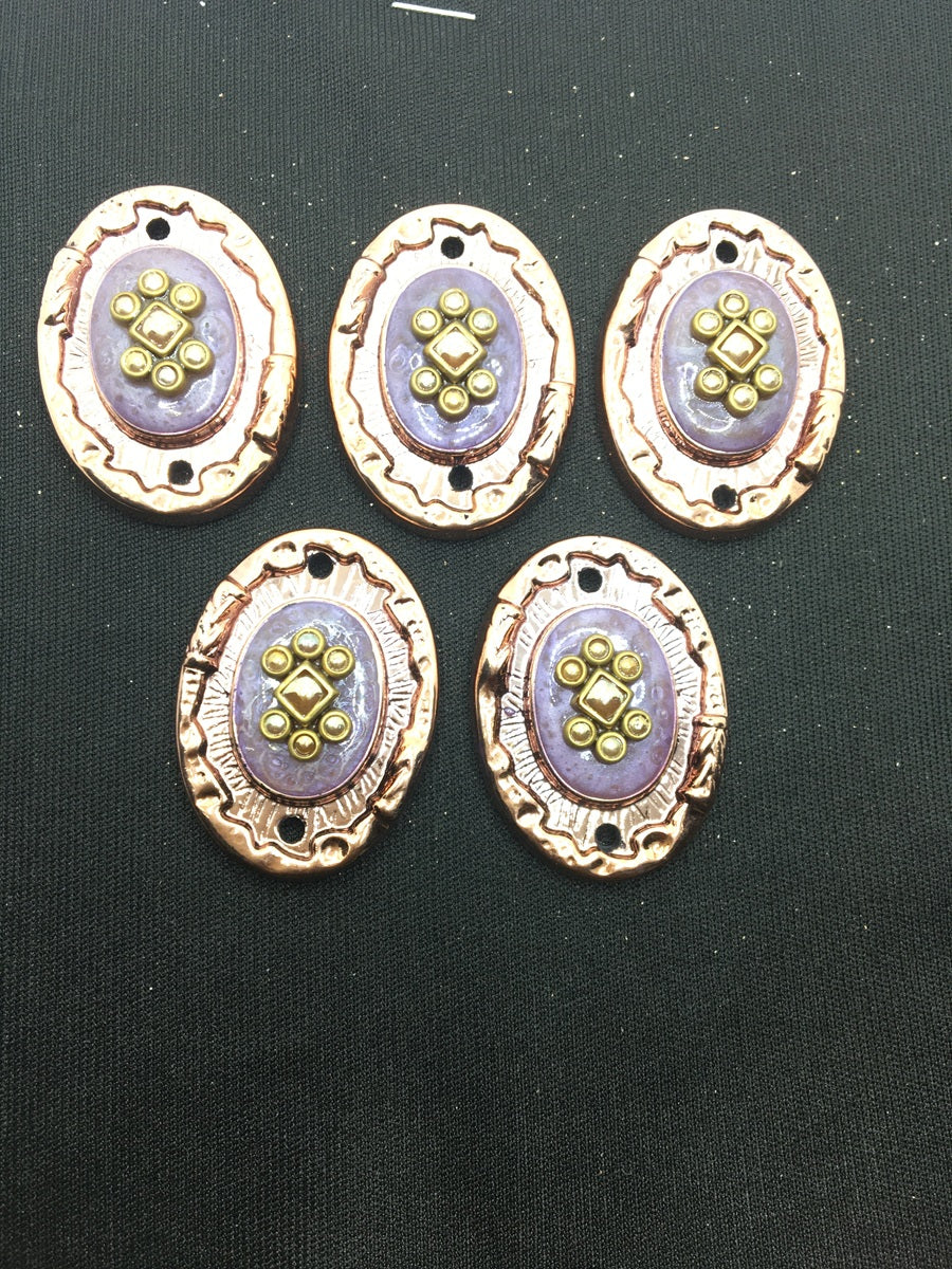 Copper Purple Designer Handcrafted Show Buttons
