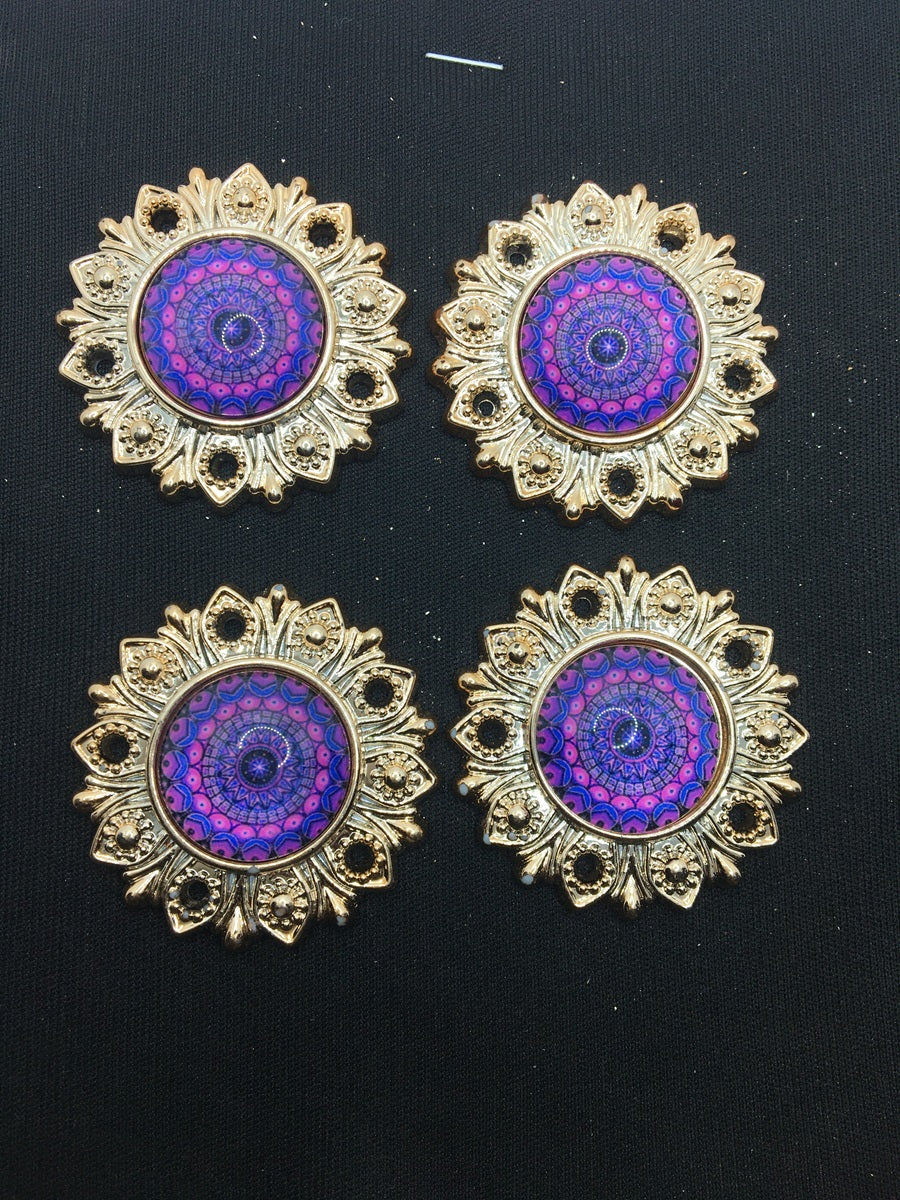 Blue Designer Handcrafted Show Buttons