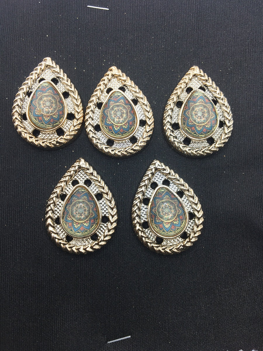 Water Gold Drop Handcrafted Show Buttons