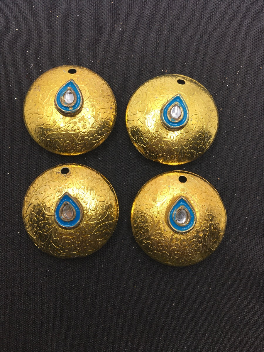 Golden Circular Handcrafted Show Buttons