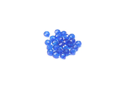 Dark Blue Rondelle / Tyre Faceted Crystal Beads