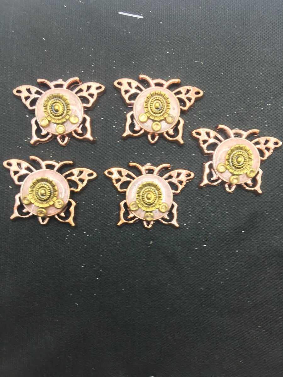Gold Butterfly Handcrafted Show Buttons